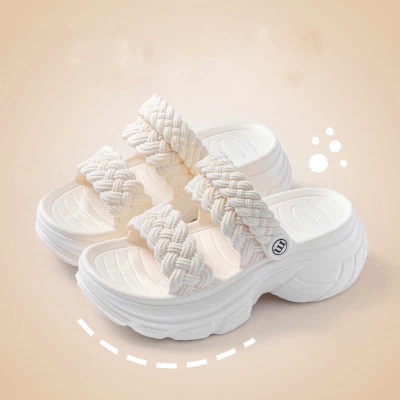 Comwarm Fashion Women's Slippers Platform Outdoor Female Slides Slip On Concise Slides EVA Soft Sole Comfortable Women's Sandals