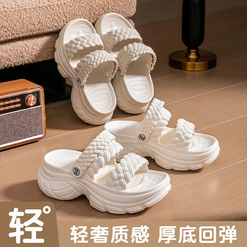 Comwarm Fashion Women's Slippers Platform Outdoor Female Slides Slip On Concise Slides EVA Soft Sole Comfortable Women's Sandals